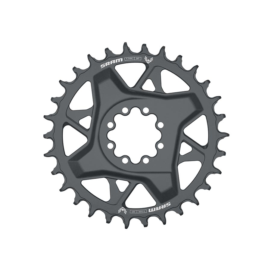 30, Speed: 12, BCD: Direct Mount SRAM 8 Bolt, Aluminum, Grey