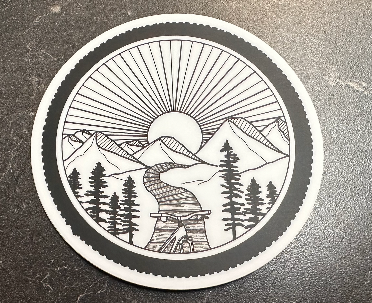 Black's Cycle Wheel Sticker