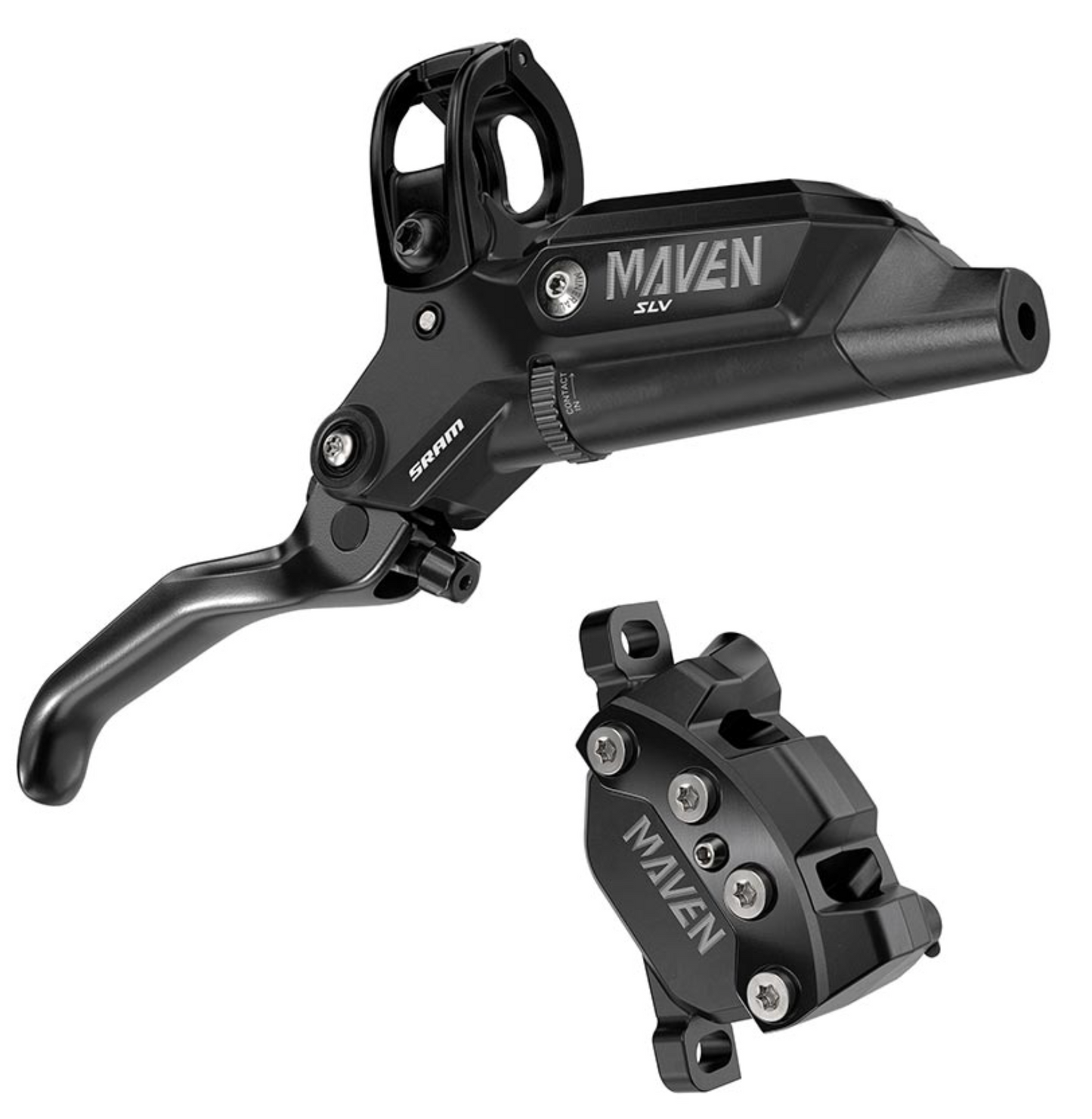 SRAM, Maven Silver, MTB Hydraulic Disc Brake, Rear, Post mount, Black