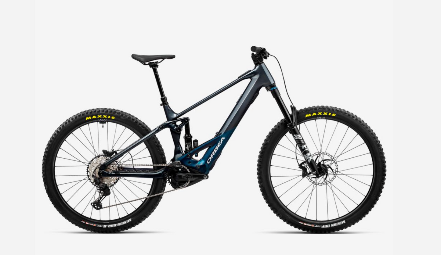 Orbea Wild H10 Medium - Gray/ Green Custom Build ( 2023 ) Fox Factory Suspension, XT Brakes, Carbon Handlebar,