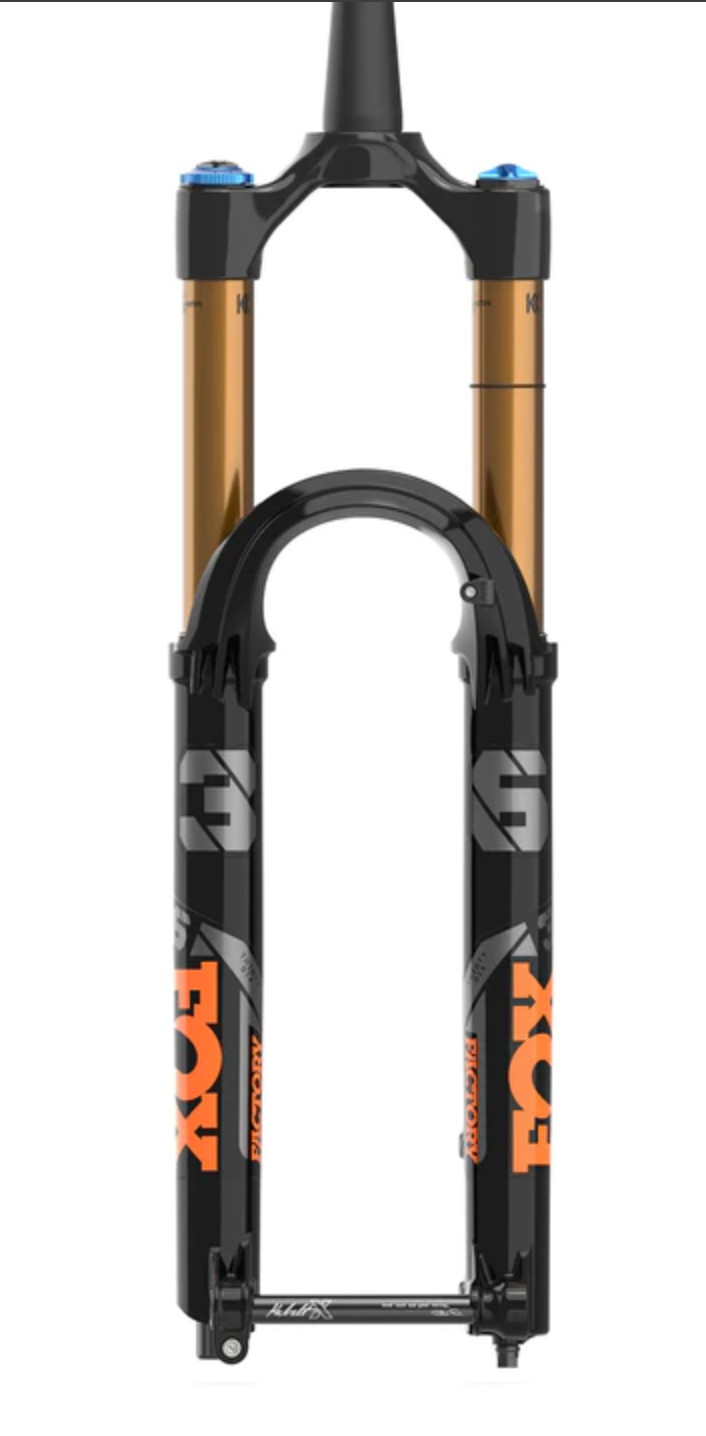 Fox 2023, 36, K, FLOAT, 29in, F-S, 160, Grip 2, HSC, LSC, HSR, LSR, Shiny Orange, Black/Clear Logo, 15QRx110, 1.5 T, 58HT, 44mm Rake Shiny Blk, AM