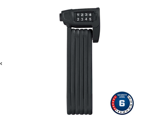 Abus, Bordo Lite 6150, Folding lock with combination, 85cm (2.8'), Black