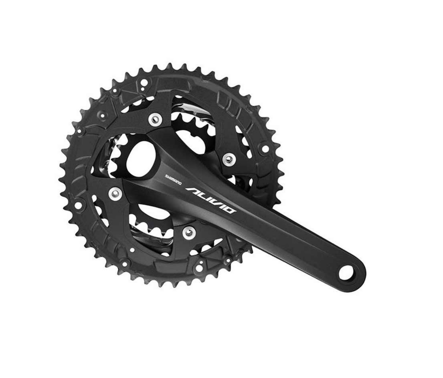 Shimano, Alivio FC-T4060, Crankset, Speed: 9, Spindle: 24mm, BCD: 64/104, 22/32/44, Hollowtech II, 175mm, Black, MTB