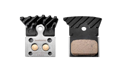 Shimano, L04C, Hydraulic road disc brake pad, Metallic, With fins
