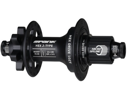 Spank Hex Rear Hub 12x148mm Microspline 32H Black