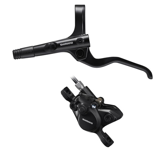 Front, Post mount, Disc: 160 or 180mm (not included), Black, Set, EMT201KLFPRA100