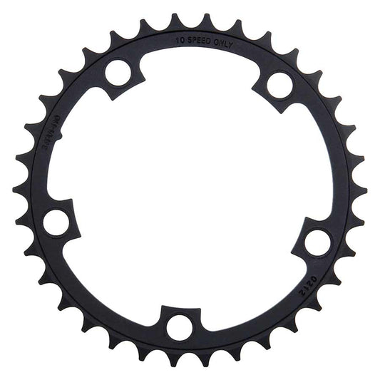 34T, 10 sp, BCD 110mm, 5-Bolt, Inner Chainring, For 34/50, Aluminum, Black, 11.6215.197.020