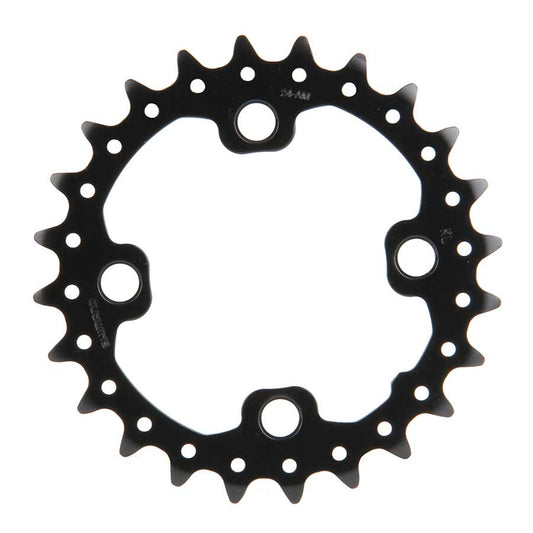 Shimano, Y1NA24000, 24T, 10sp, BCD: 64mm, 4 Bolt, SLX FC-M675, Inner Chainring, For 24/38, Aluminum, Black