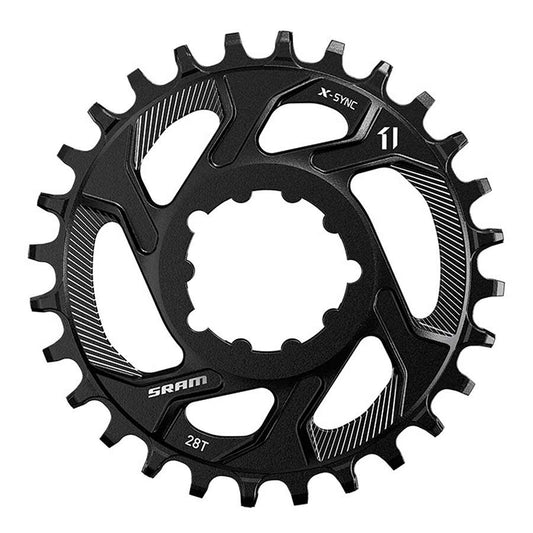 28T, 11sp, Direct Mount Chainring, Offset 3mm, Steel, Black