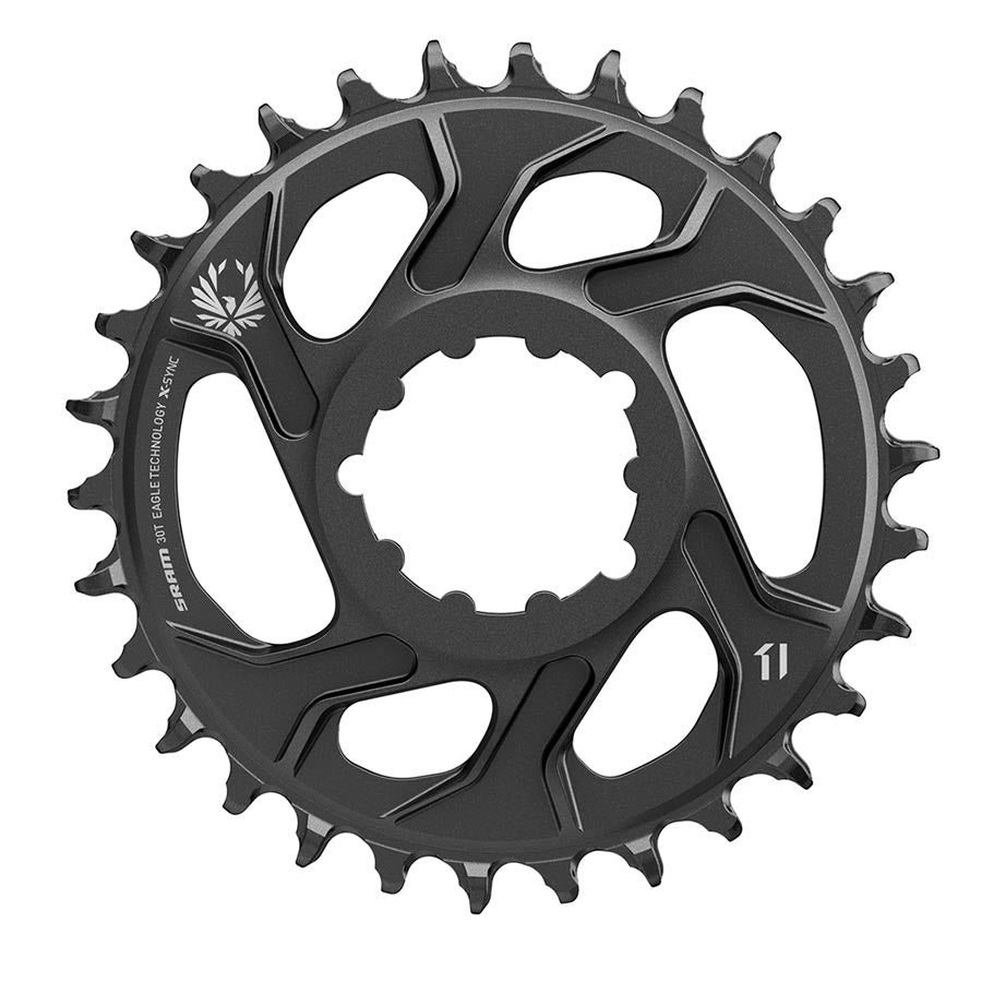 X-Sync 2 Eagle -4mm Offset, Chainring, Teeth: 30, Speed: 12, BCD: Direct Mount, Single, Aluminum, Black