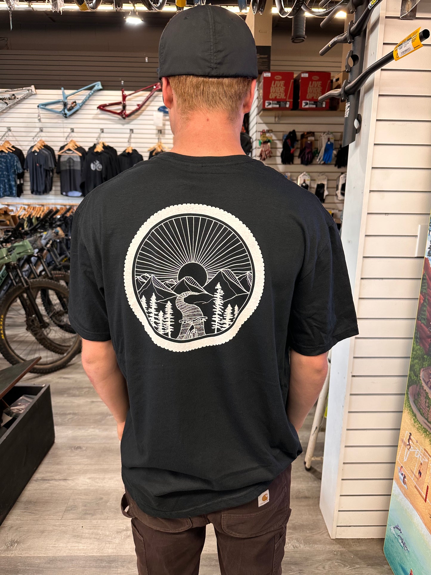 Black's Cycle Wheel T-Shirt Black