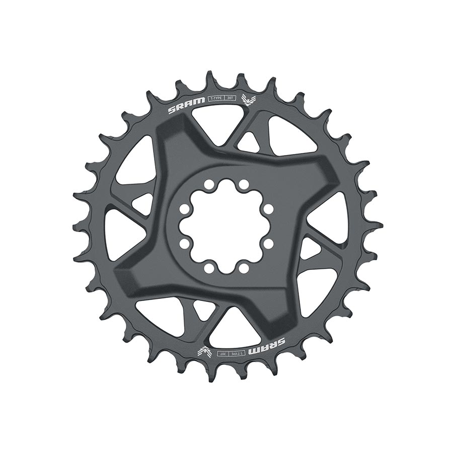 SRAM, GX Eagle T-Type DM, Chainring, Teeth: 30, Speed: 12, BCD: Direct Mount SRAM 8 Bolt, Aluminum, Grey