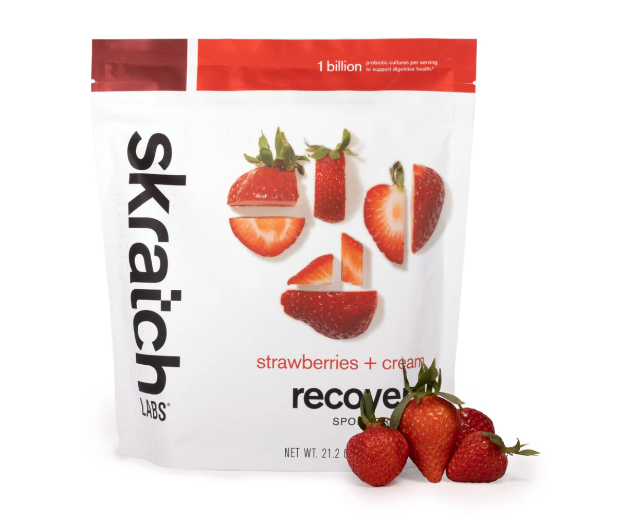 Skratch Labs Recovery Sport Drink Mix - Strawberries and Cream, 12-Serving Resealable Pouch