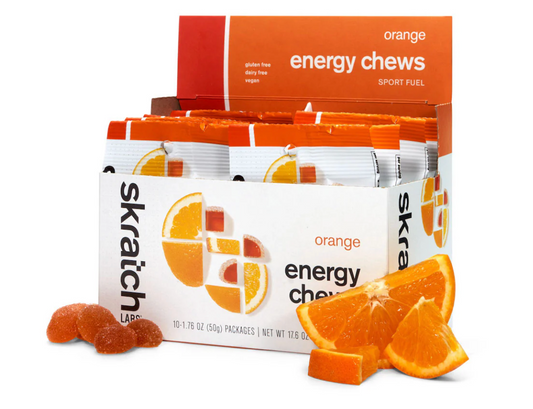 Skratch Labs Energy Chews Sport Fuel - Orange, Box of 10