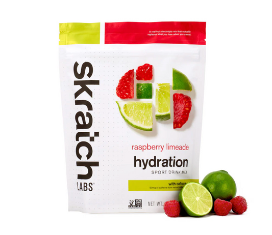 Skratch Labs Hydration Sport Drink Mix - Raspberry Limeade, With Caffiene, 20-Serving Resealable Pouch