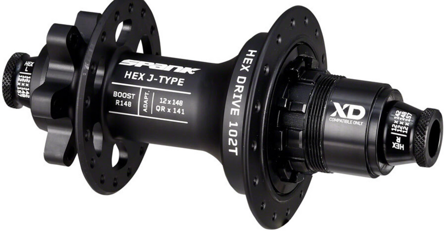 Spank Hex Rear Hub 12x148mm XD 32H Black