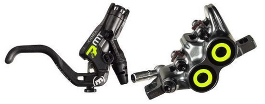 Magura MT7 Pro Disc Brake, HC1 1-Finger Brake Lever, Black and Neon Yellow, /each (fits Front or Rear, Flip-Flop)