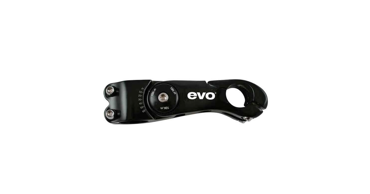 EVO, Ahead adjustable stem, 28.6mm, For 25.4mm handlebars, Black, 125mm